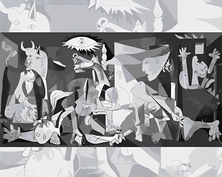 Zwart-witte Abstracte Kunst Diamond Painting