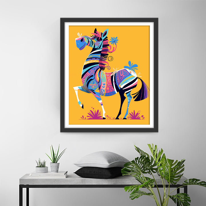 Abstract Gekleurde Zebra Diamond Painting