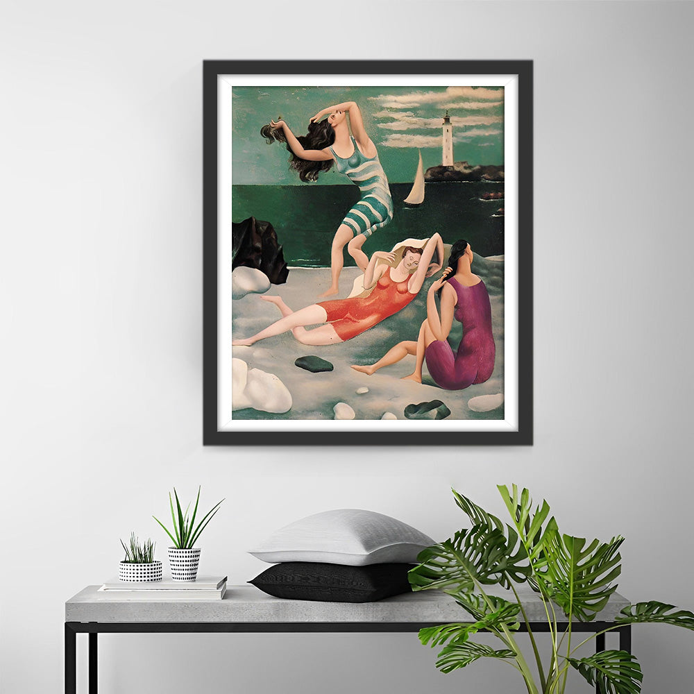 Abstracte Vrouwen aan Zee Diamond Painting