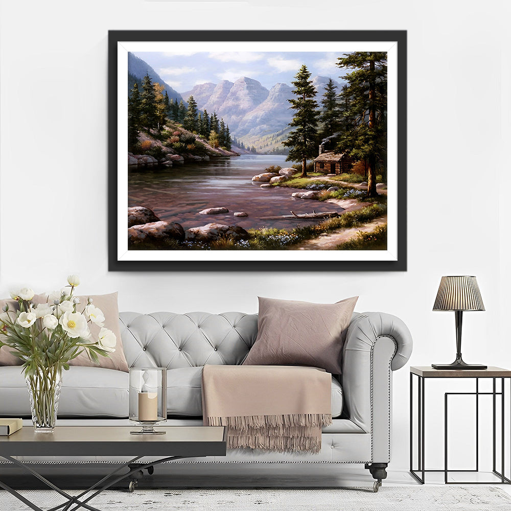 Bergen een Meer Diamond Painting