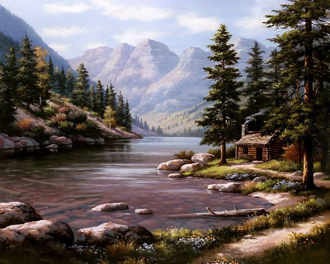 Bergen een Meer Diamond Painting