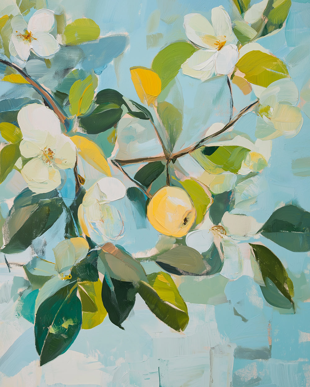 Bloeiende Loquatboom Diamond Painting