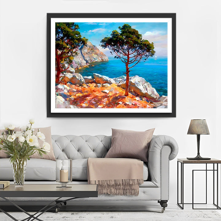 Bomen bij het Meer Diamond Painting