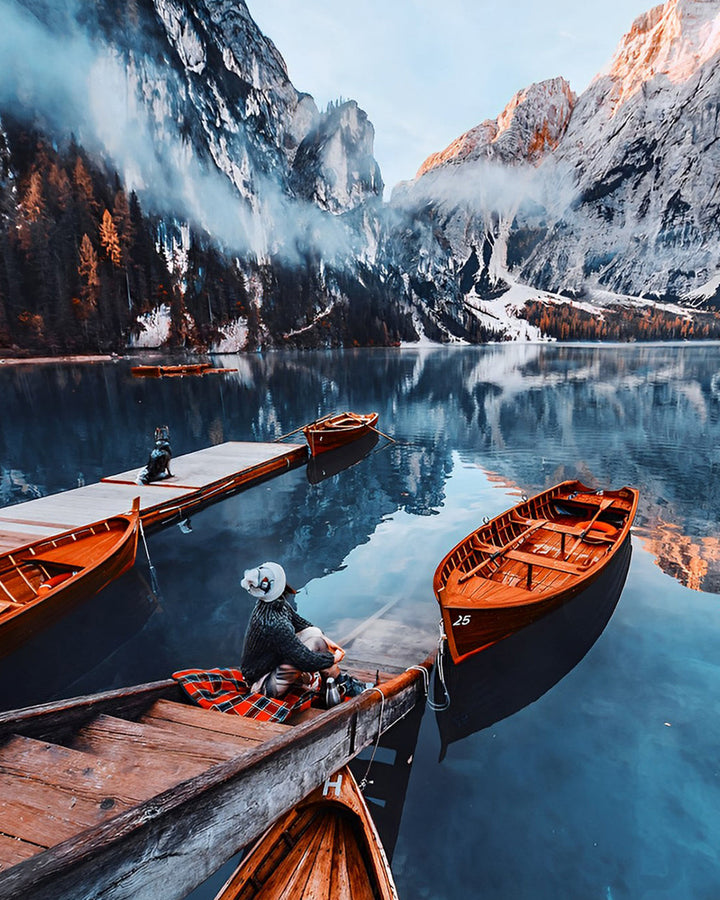 Boot op het Bergmeer Diamond Painting