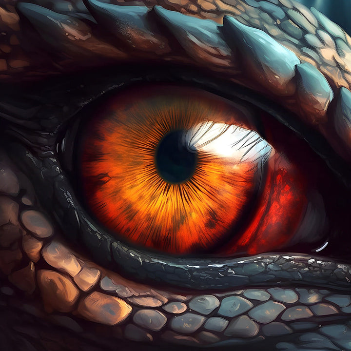 Boze Drakenoog Diamond Painting