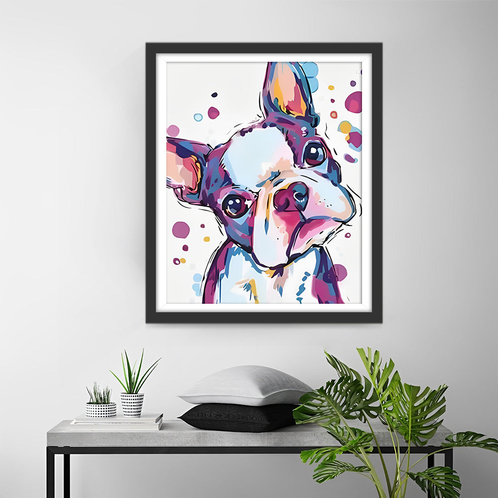 Cartoon Bulldog Diamond Painting