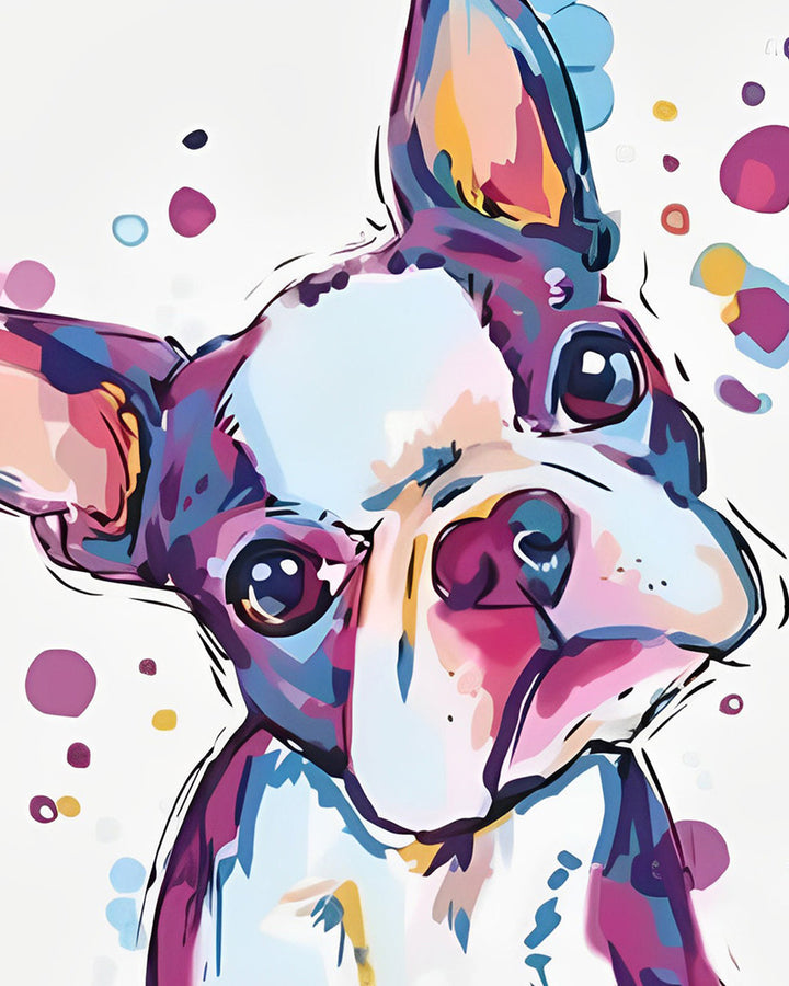 Cartoon Bulldog Diamond Painting