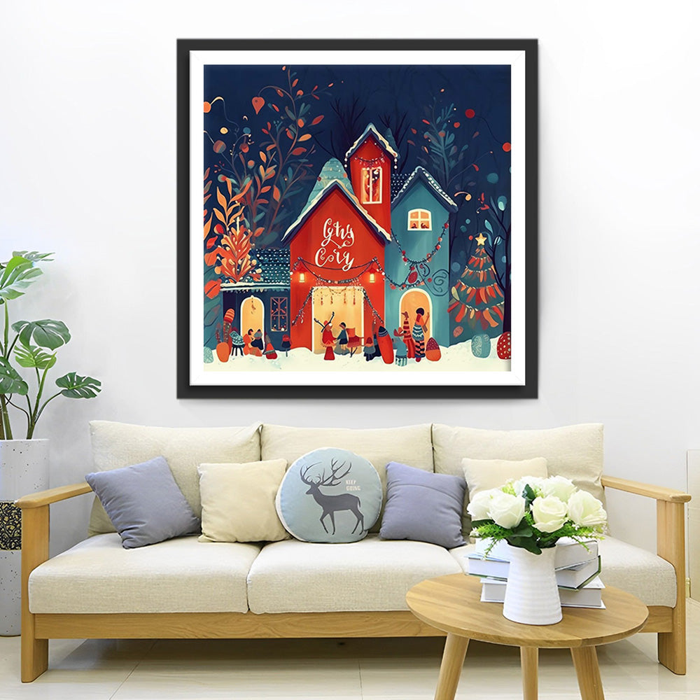 Cartoon Kerstmis Diamond Painting