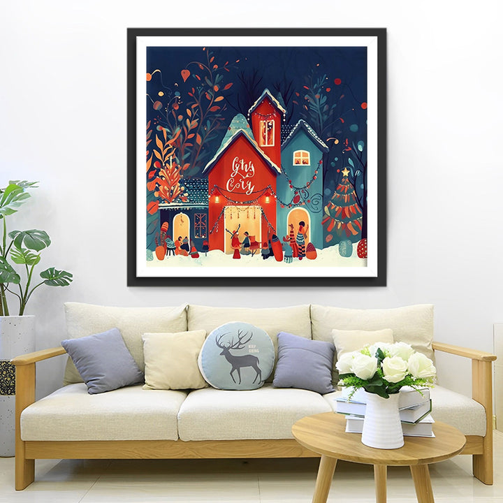 Cartoon Kerstmis Diamond Painting