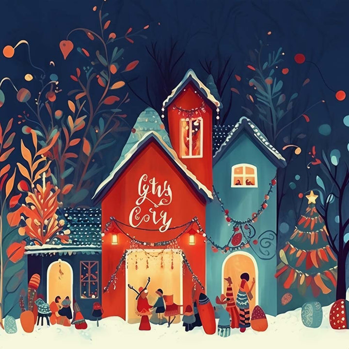 Cartoon Kerstmis Diamond Painting