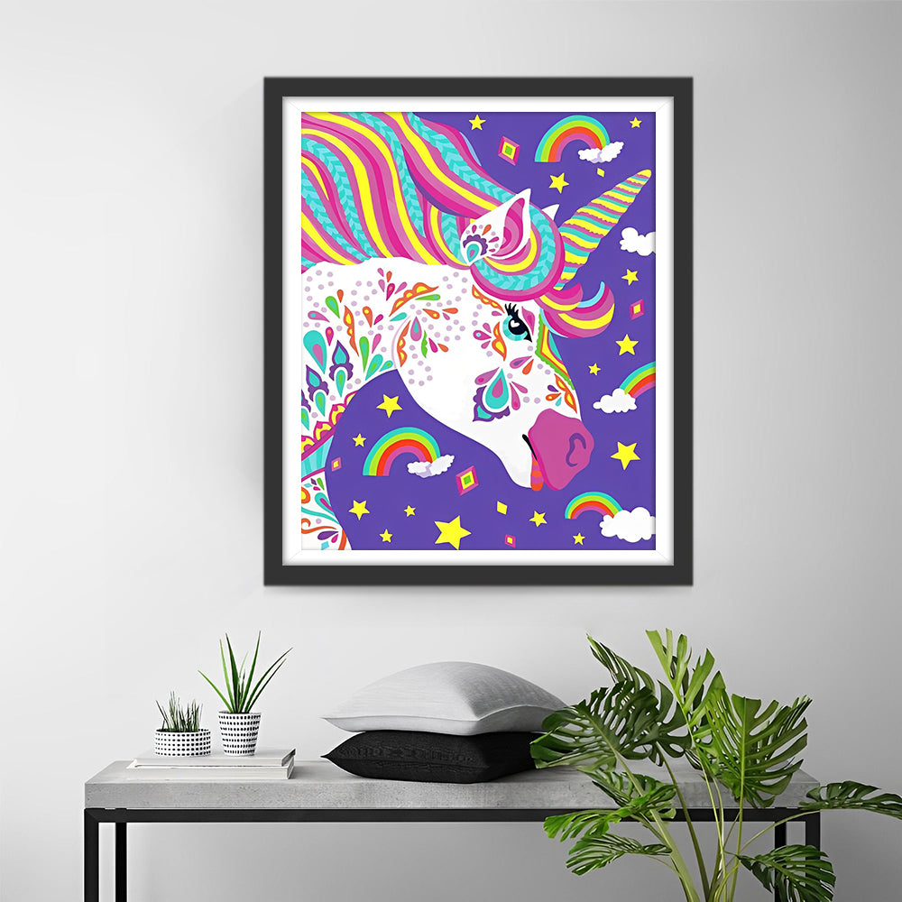 Cartoon Regenboog Eenhoorn Diamond Painting