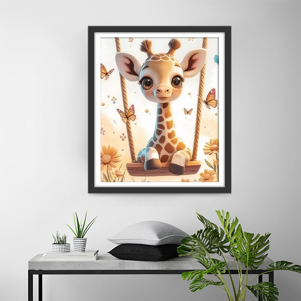 Cartoon Schattige Giraffe Diamond Painting