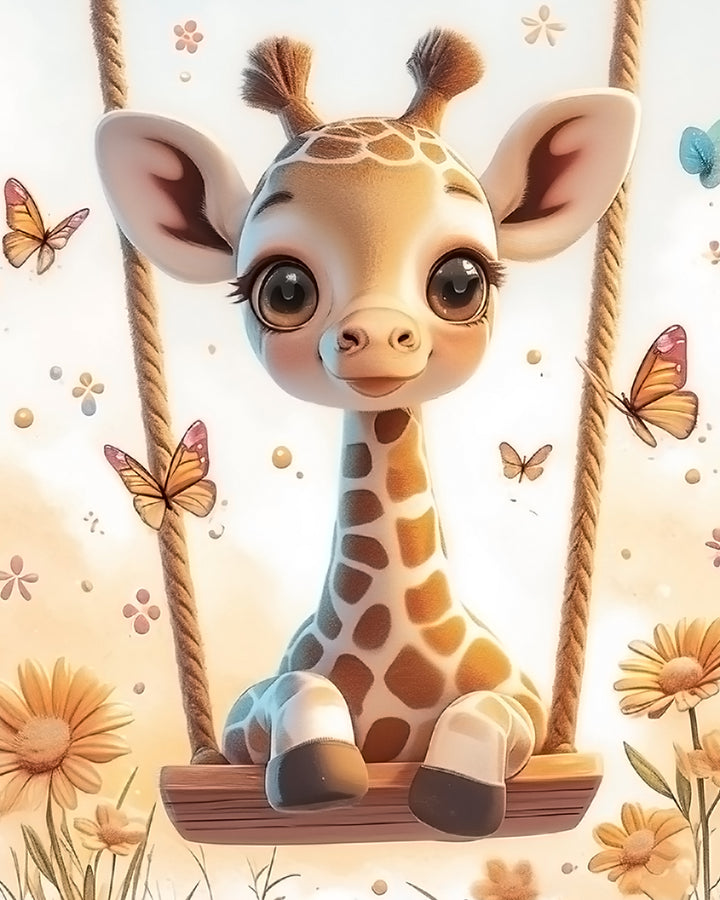 Cartoon Schattige Giraffe Diamond Painting
