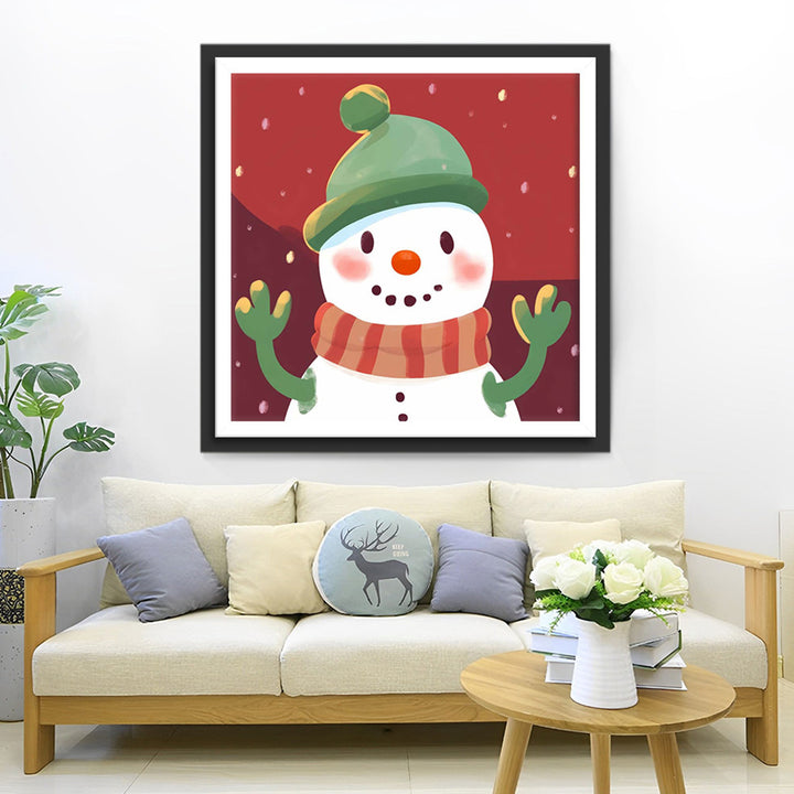 Cartoon Sneeuwpop Diamond Painting