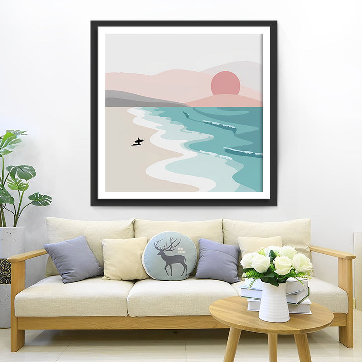 Cartoon Zee en Zon Diamond Painting