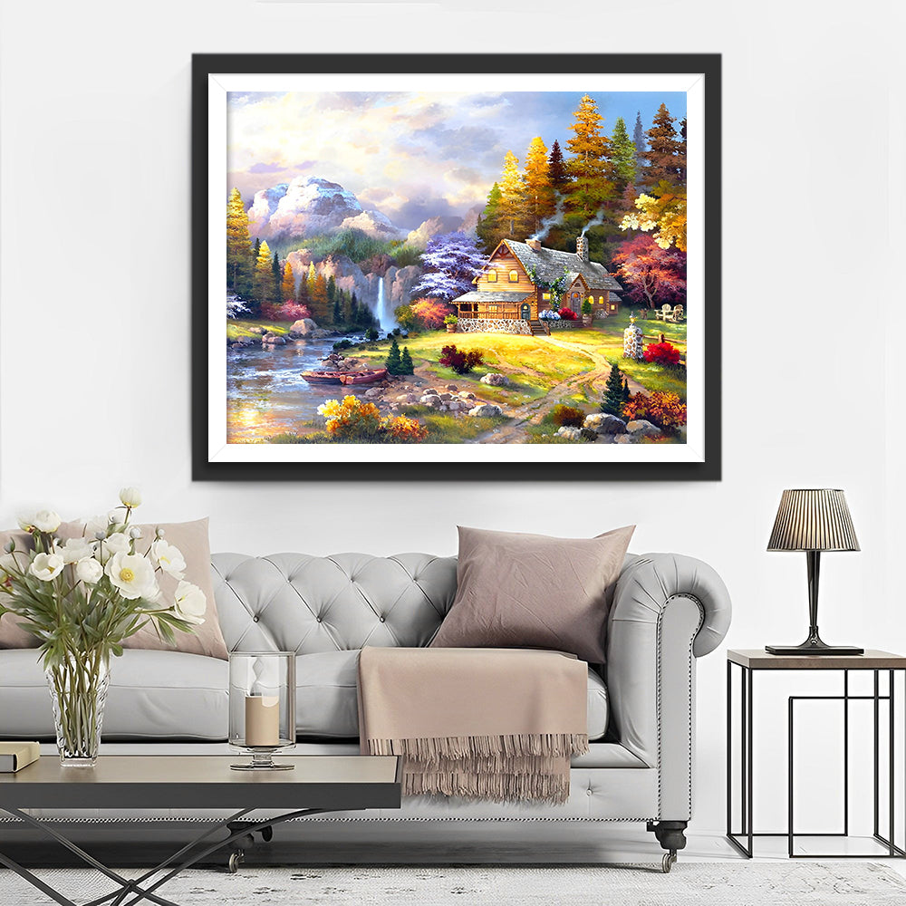 Chalet in de Bergen Diamond Painting