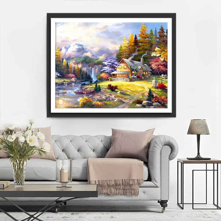 Chalet in de Bergen Diamond Painting
