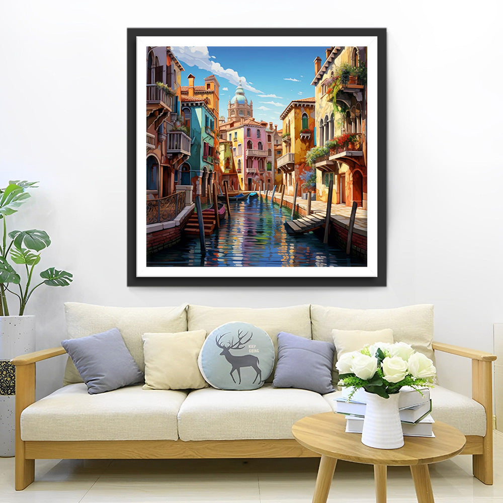 Charmante Europese Architectuur Diamond Painting