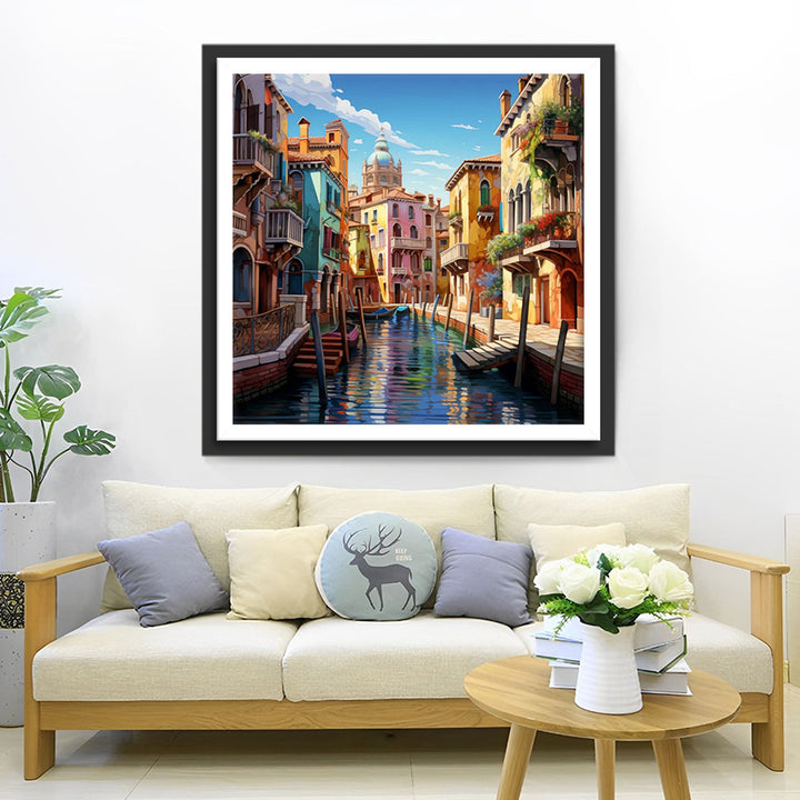 Charmante Europese Architectuur Diamond Painting