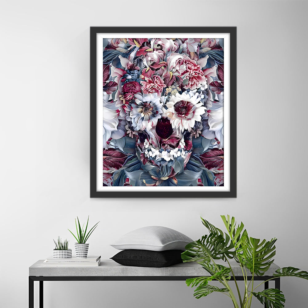 Chrysantenschedel Diamond Painting