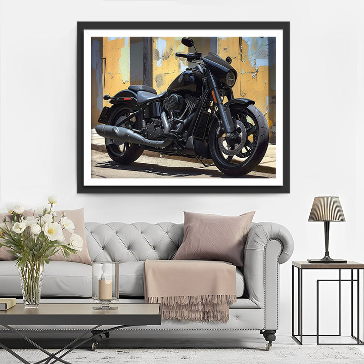 Cool en Stoer Motorscène Diamond Painting