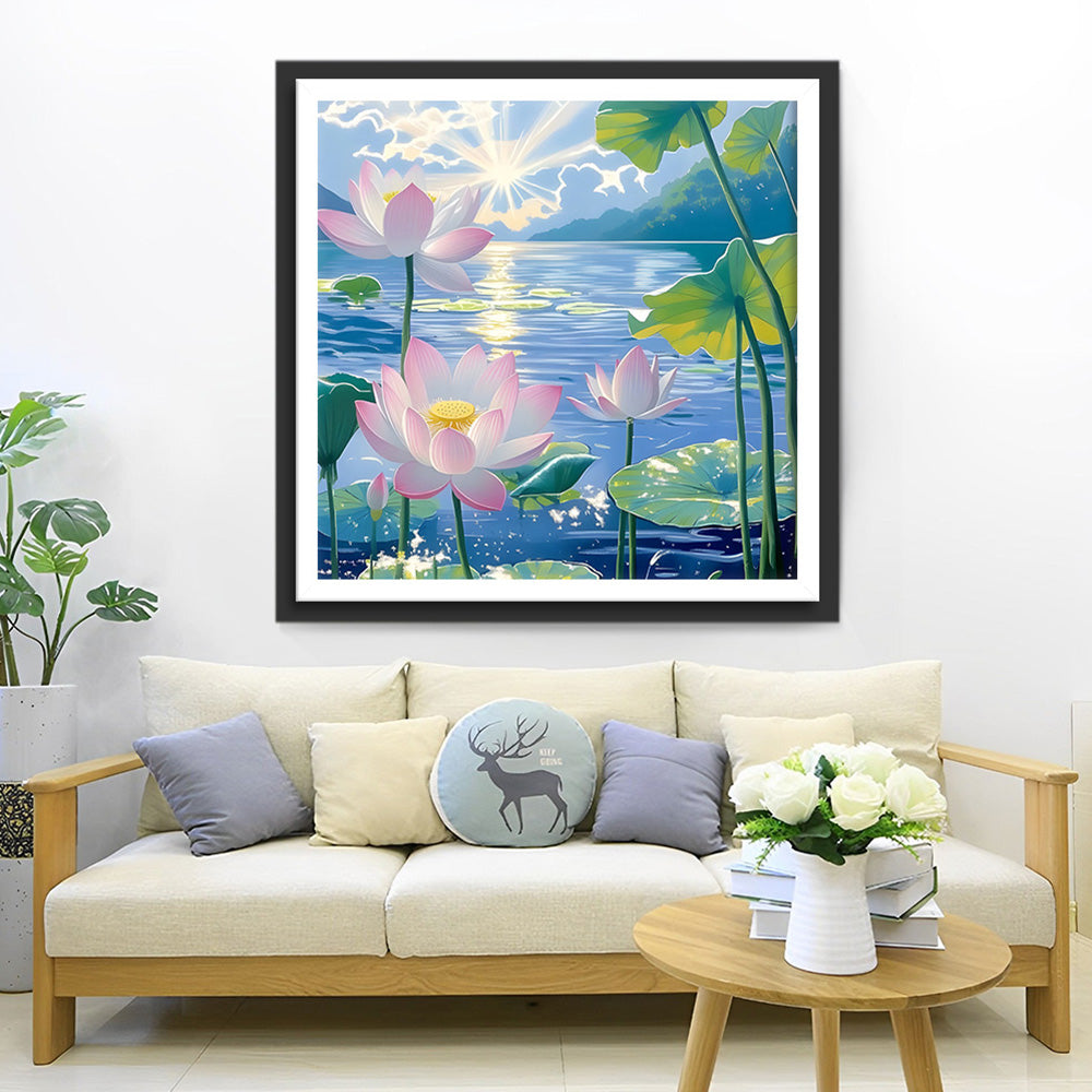 De Elegante Lotus Diamond Painting