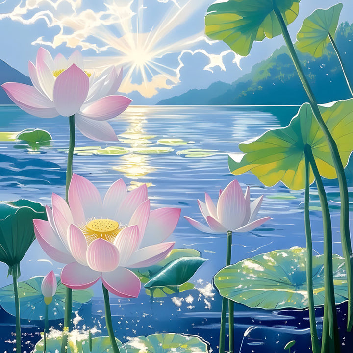 De Elegante Lotus Diamond Painting