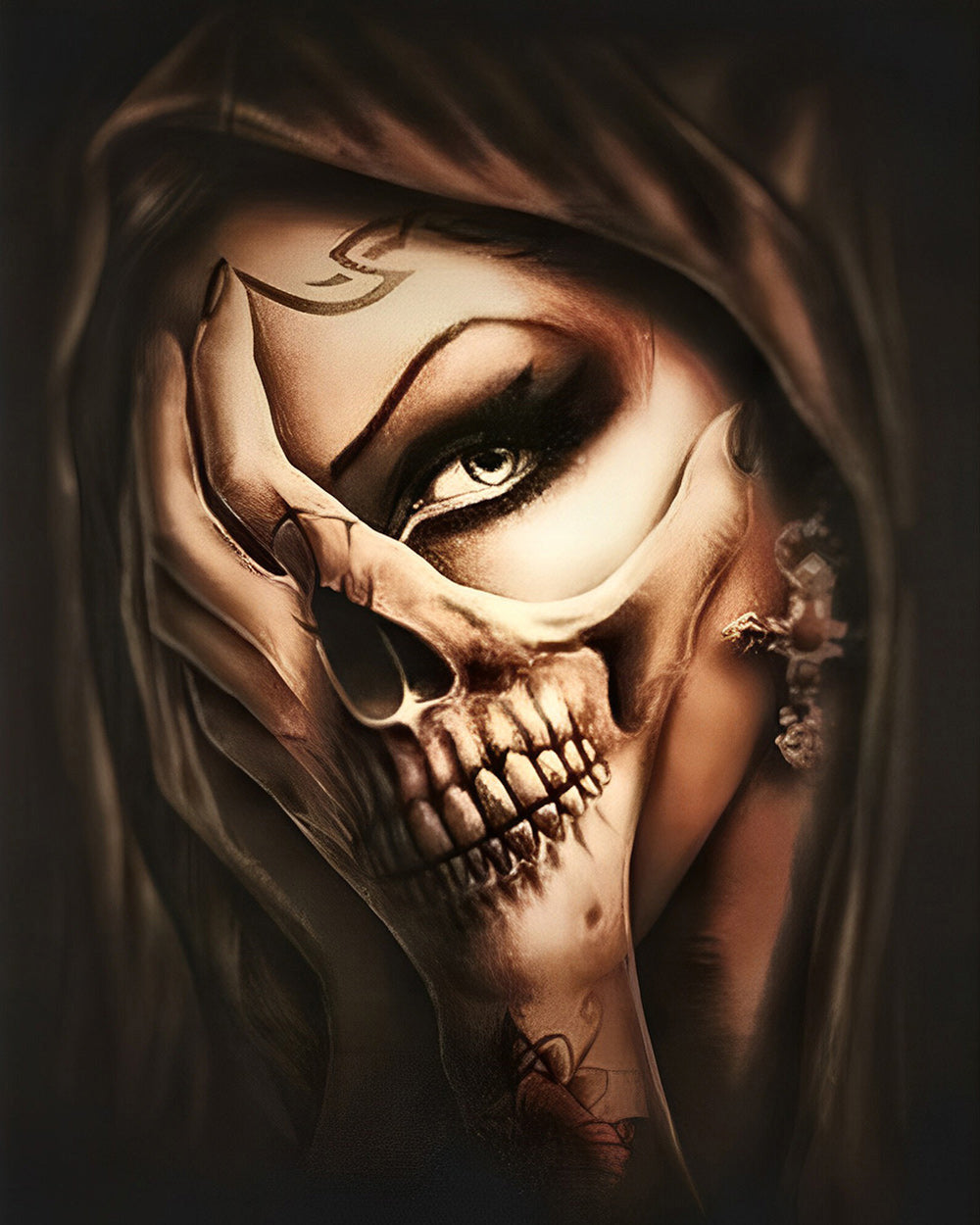 De Klauwen Van de Skelet-Schoonheid Diamond Painting