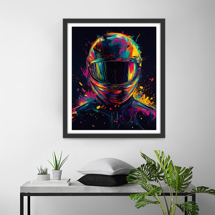 De Space Warrior in het Donker Diamond Painting