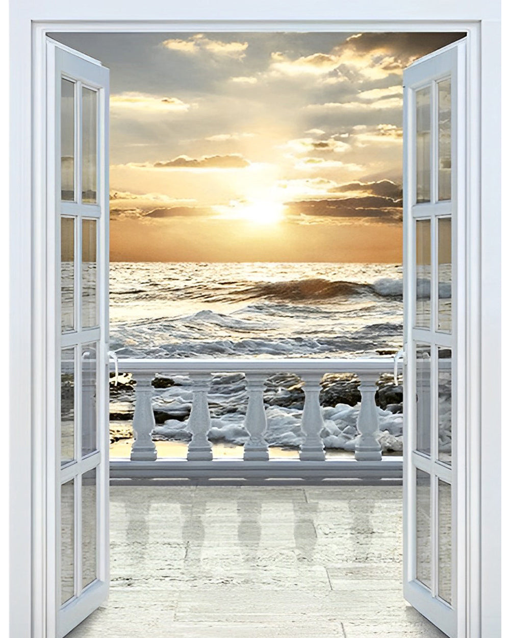 De Zee Buiten het Raam Diamond Painting