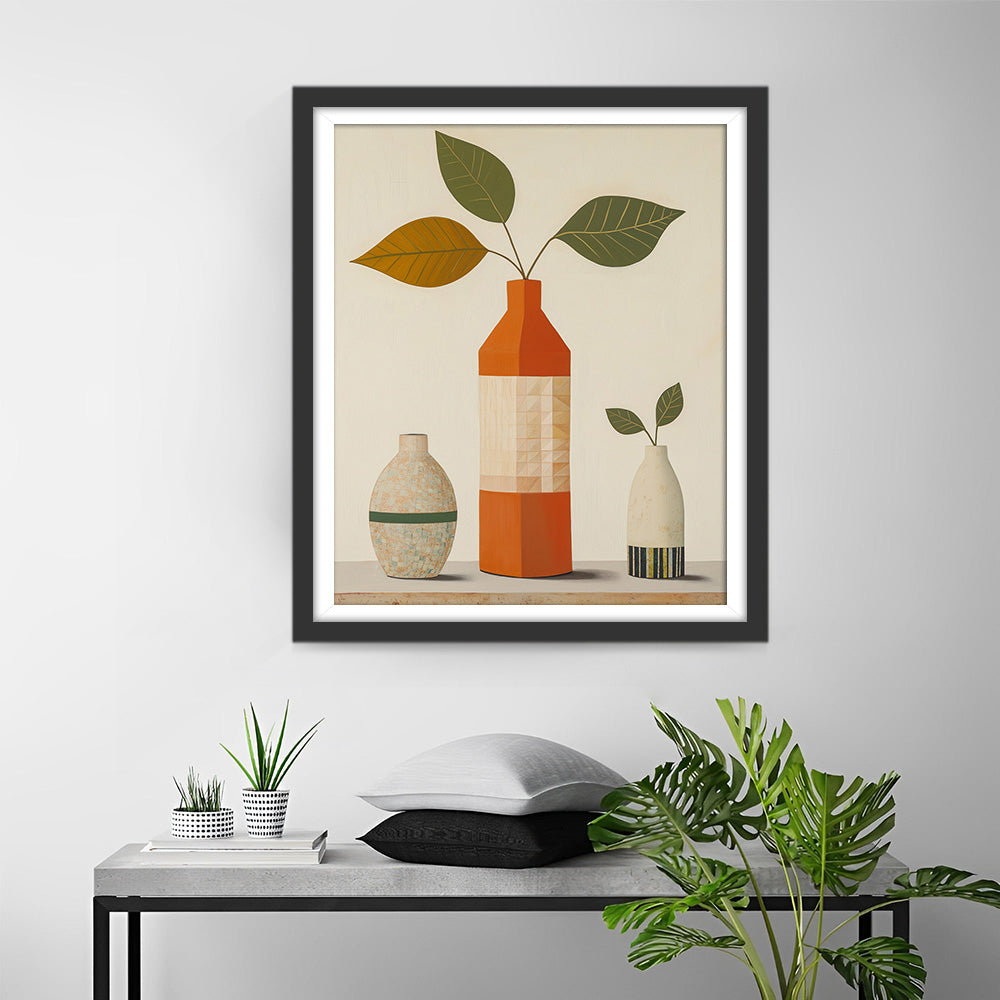 Drie Blaadjes in Flessen Diamond Painting