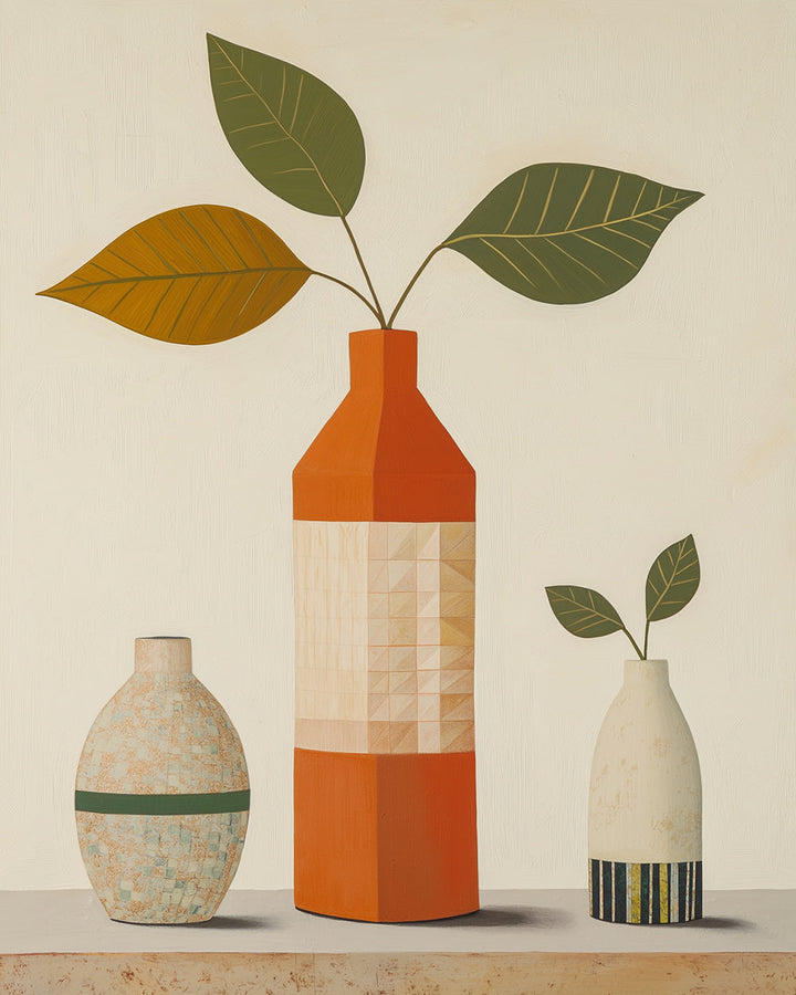 Drie Blaadjes in Flessen Diamond Painting