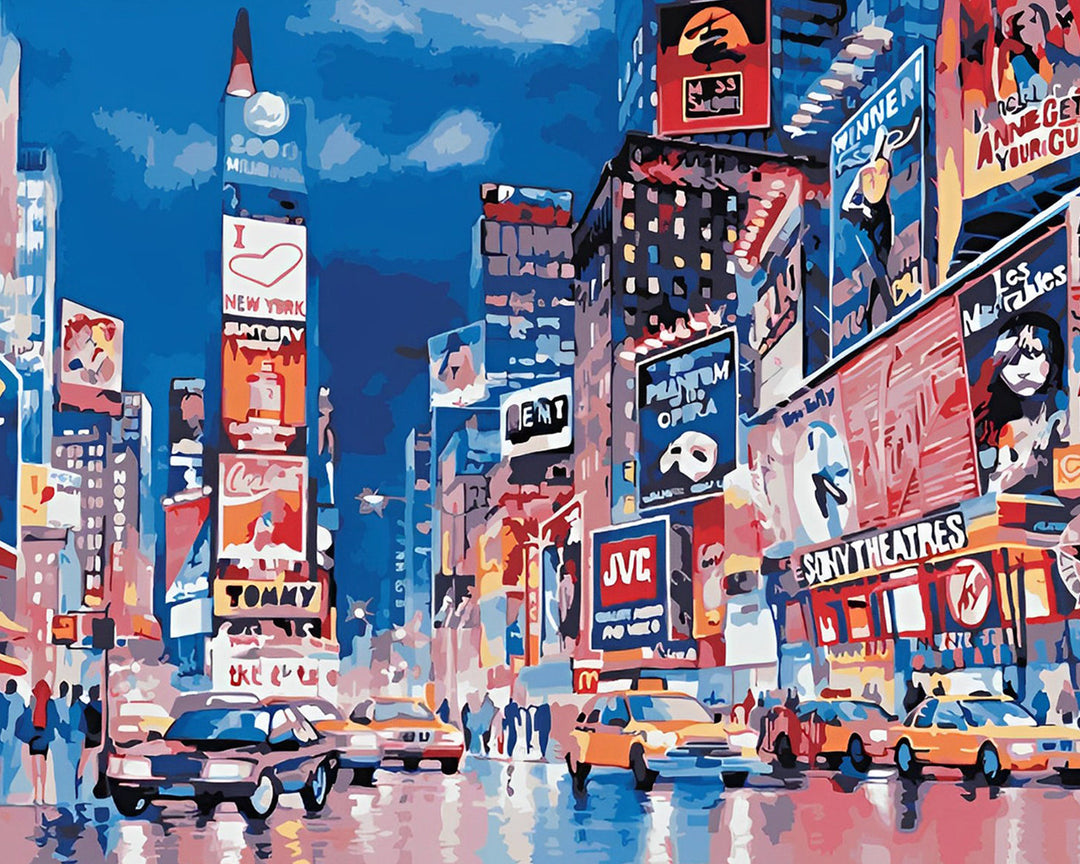 Drukke Moderne Stad Diamond Painting