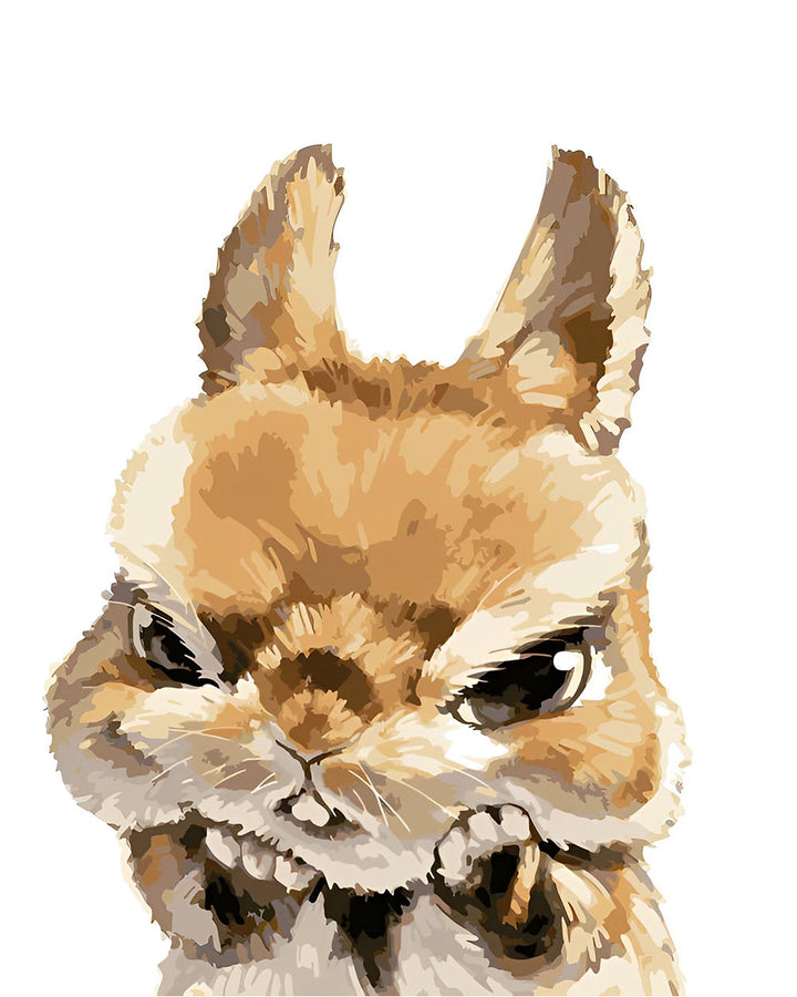 Een Boos Konijntje Diamond Painting