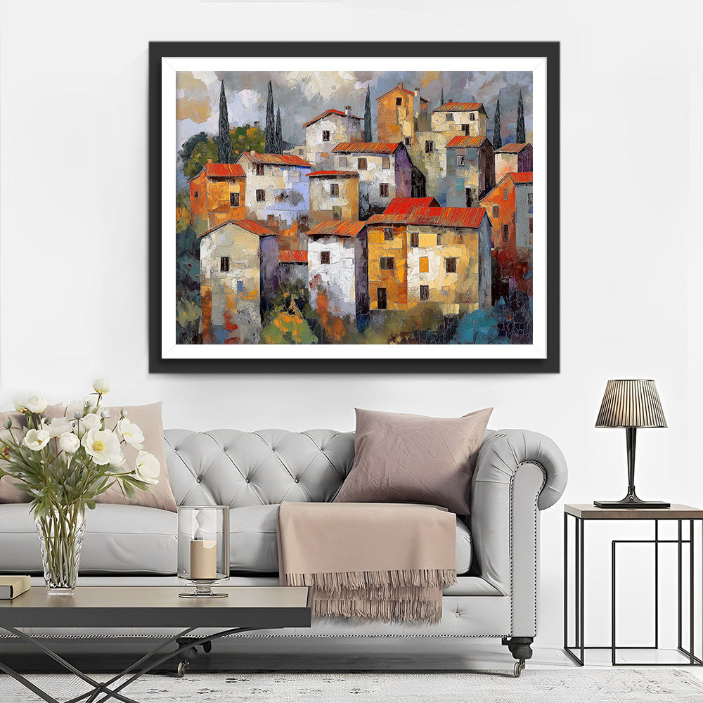 Een Groep Huizen Diamond Painting