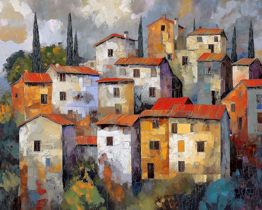 Een Groep Huizen Diamond Painting