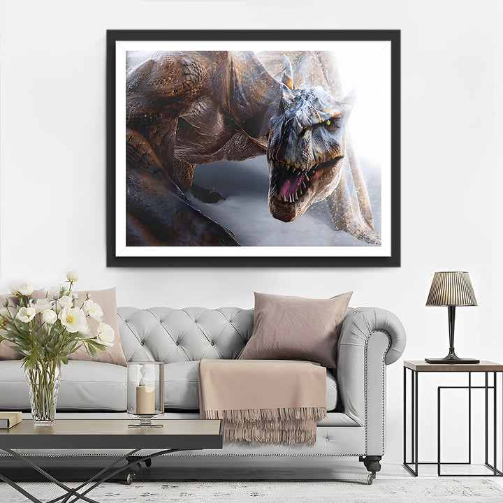 Een Grote en Woeste Dinosaurus Diamond Painting