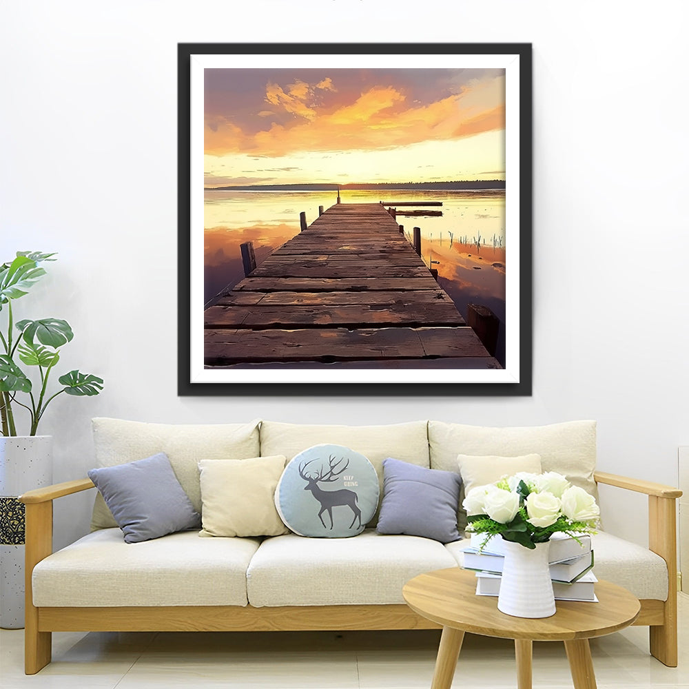 Een Houten Brug Diamond Painting