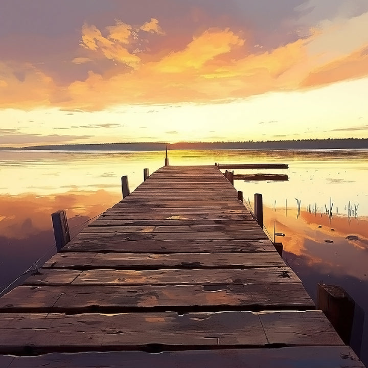 Een Houten Brug Diamond Painting