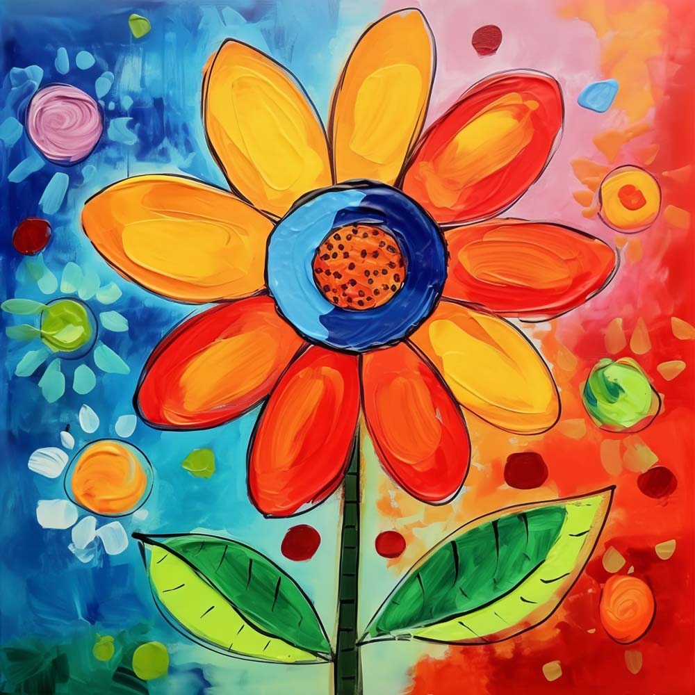 Een Klein Schattig Bloemetje Diamond Painting