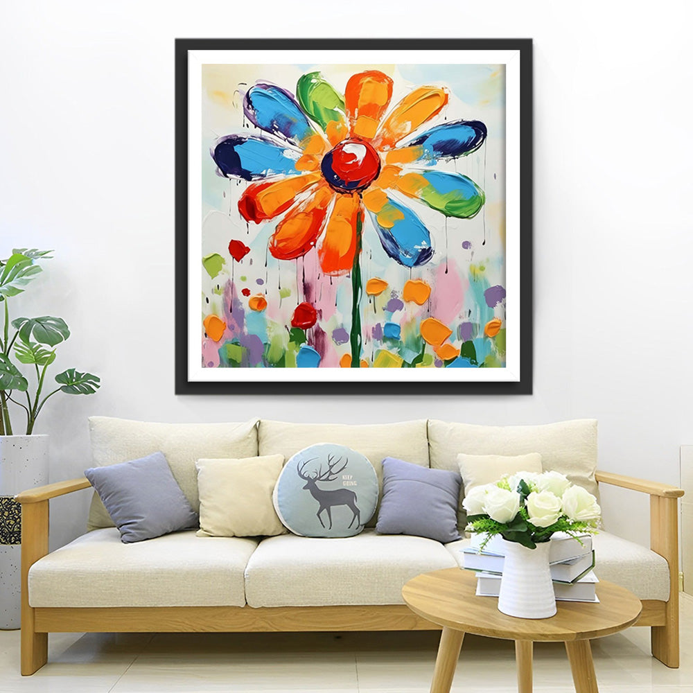 Een Kleine Regenboogbloem Diamond Painting