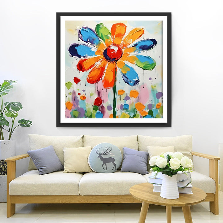 Een Kleine Regenboogbloem Diamond Painting