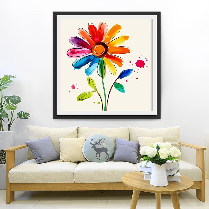 Een Kleine Schattige Madelief Diamond Painting