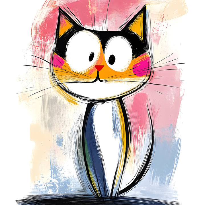 Een Verraste Kat Diamond Painting