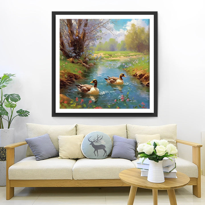 Eenden in de Rivier Diamond Painting
