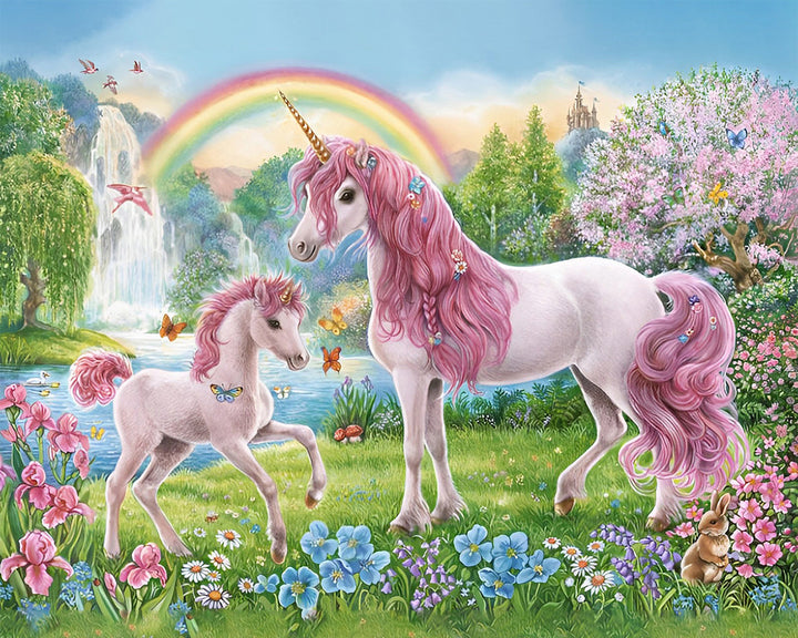 Eenhoorns' Regenboog Paradijs Diamond Painting