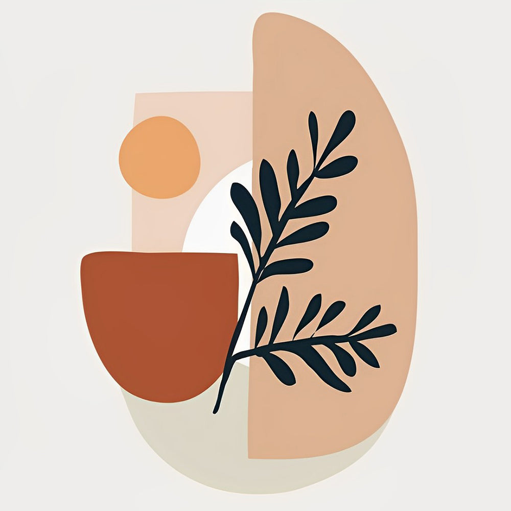 Eenvoudige Abstracte Plant Diamond Painting