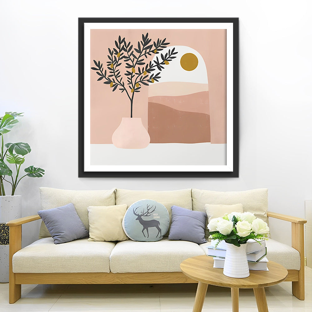 Eenvoudige Kamerplant Diamond Painting