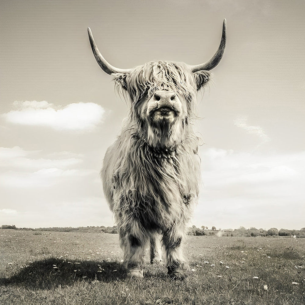 Eenzame Highland Koe Diamond Painting