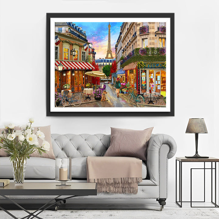 Eiffeltoren en Winkels Diamond Painting